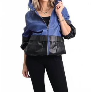 NEW BLU ICE fontana hoody jacket in blue/ black